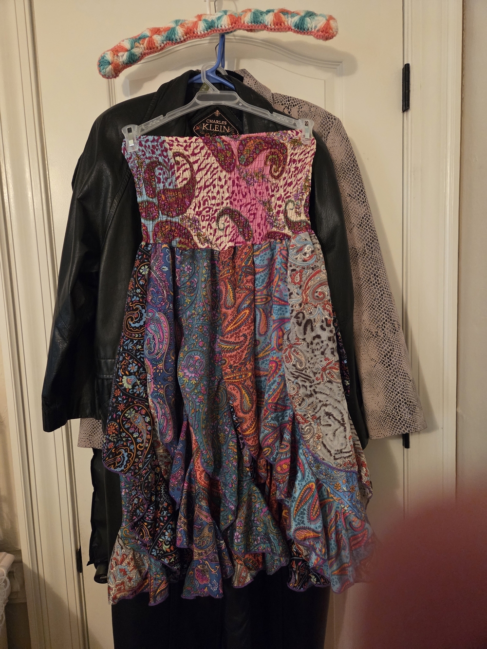 India Boutique Multicolor Paisley Strapless Dress with Smocked Bodice